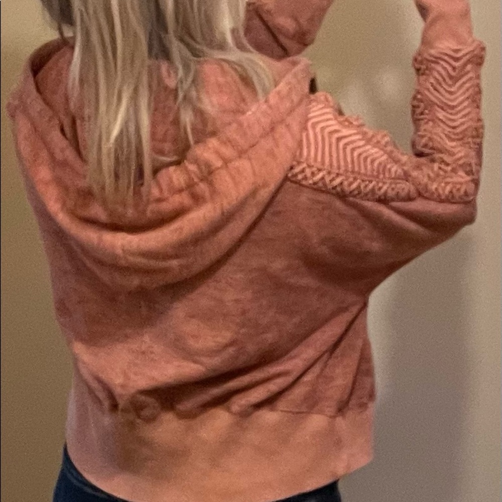 NWT FREE PEOPLE FP Movement MOUNTAIN HIGH CABLE ZIP UP HOODIE sz S